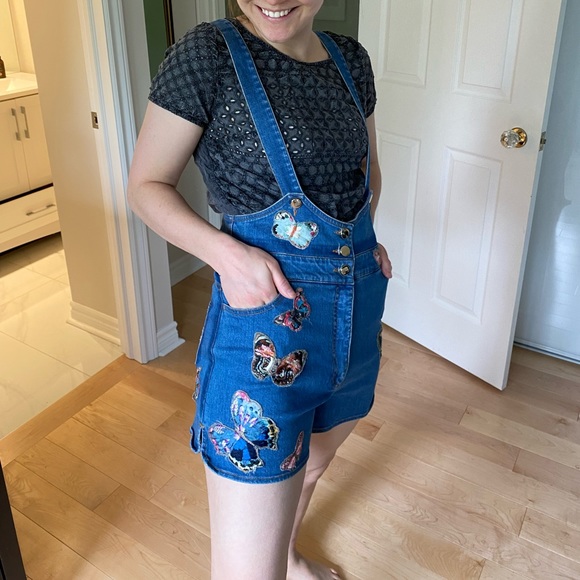 Valentino Denim Overall Shorts - Picture 6 of 6